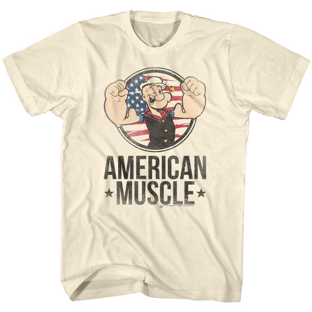 Popeye Muscle Natural Adult T Shirt